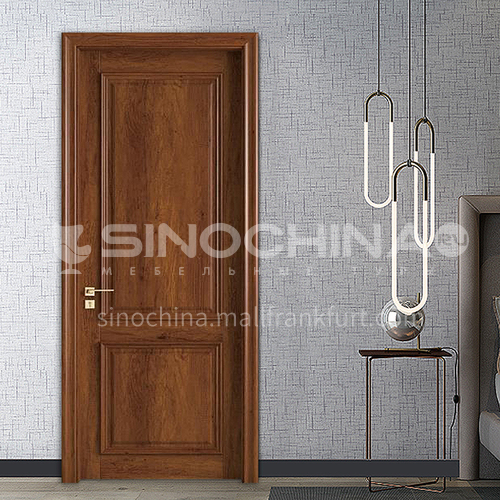Classical style wood grain color water-based ink door villa interior room door51